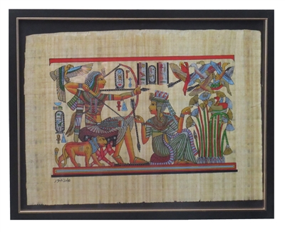 Art of the gods Hand painted egyptian art on papyrus