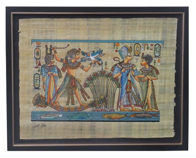 Art of the gods Hand painted egyptian art on papyrus