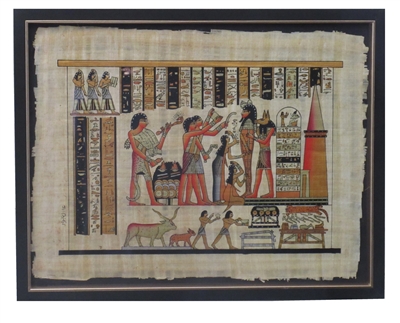 Art of the gods Hand painted egyptian art on papyrus