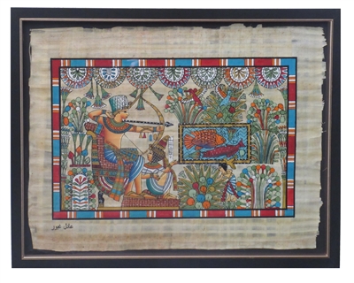 Art of the gods Hand painted egyptian art on papyrus