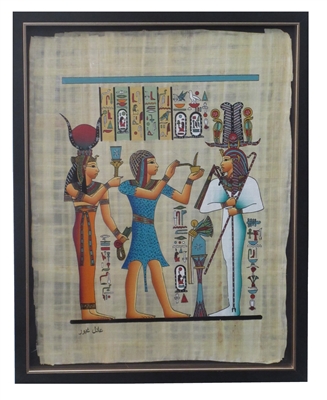 Art of the gods Hand painted egyptian art on papyrus