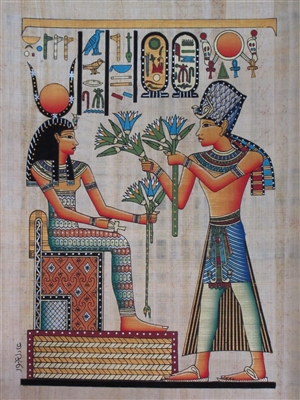 Art of the gods hand painted egyptian art on papyrus