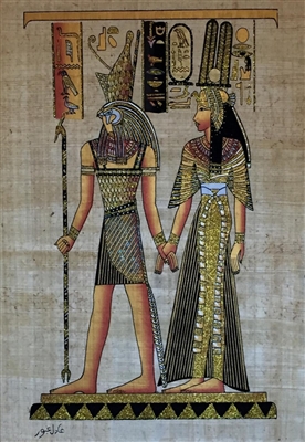 #33 Horus escorting Nefertiti Papyrus