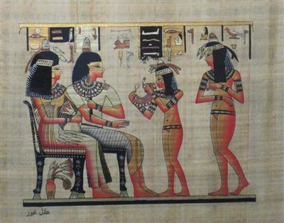 #45 Servants bringing necklace to princess Papyrus