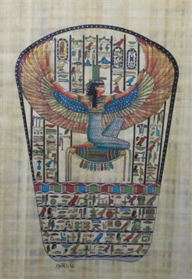 #61 Winged Isis Kneeling Papyrus