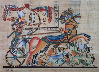 #81 Ramses Chariot at Battle of Kadesh Papyrus