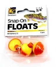 Wholesale Fishing Products Danielson 3/4" Snap on Floats