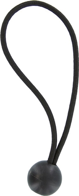 6" Black Stretch Cord With Black Ball