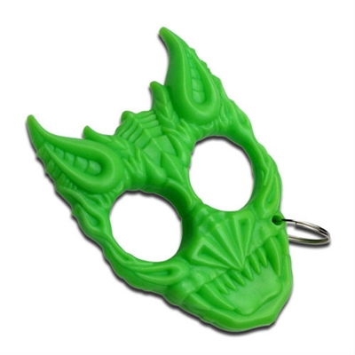 BK-12GN Green Demon Head Knuckle Keychain