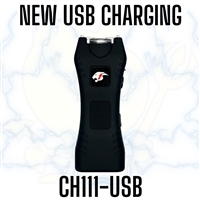 CH111BK-USB Black Slim Max Power Stun Gun