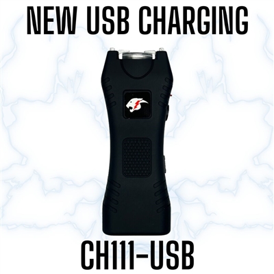CH111BK-USB Black Slim Max Power Stun Gun