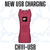 CH111PK-USB Pink Slim Max Power Stun Gun