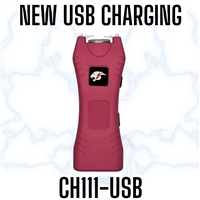 CH111PK-USB Pink Slim Max Power Stun Gun