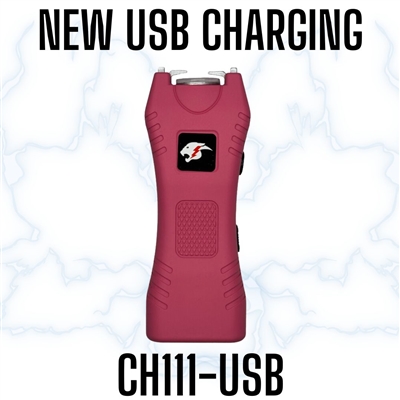 CH111PK-USB Pink Slim Max Power Stun Gun