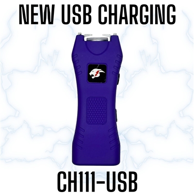 CH111PR-USB Purple Slim Max Power Stun Gun