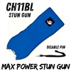 CH11BL Blue Max Power Stun Gun with safety pin