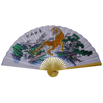 D13037-6 White Tiger Decorative Wall Fans 3' x 5'