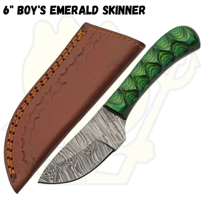 DM1377GN 6" Boys Emerald Skinner Knife