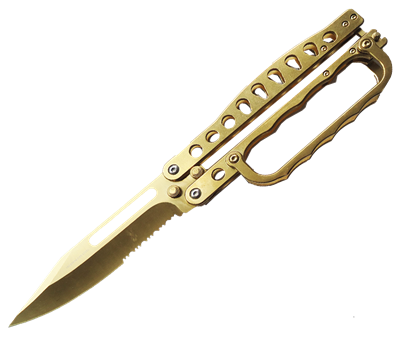 GC-29G Knuckles Butterfly Knife Gold