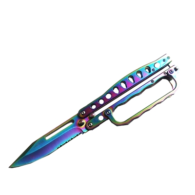 GC-29RB Knuckles Butterfly Knife Rainbow