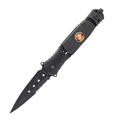 LDK2008-MA MARINES Tactical Survival Combat Assisted Opening Knife with LED Flashlight