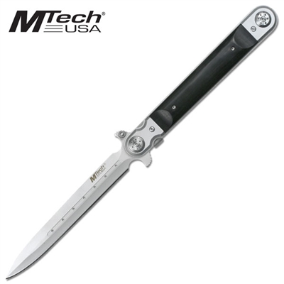 13" Mtech Italian Stiletto Style Folder Pocket Knife MT-263BW
