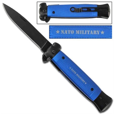 N9BL-1 Spring Assisted Knife NATO Blue