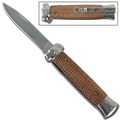 P1-9 Spring Assisted Knife Wood
