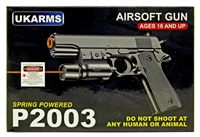 ASG104 P2003 Spring Airsoft Hand Gun With Laser