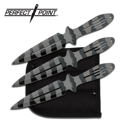 Perfect Point PP-045-3CA Throwing Knife Set (Set of 3), 9-Inch Overall