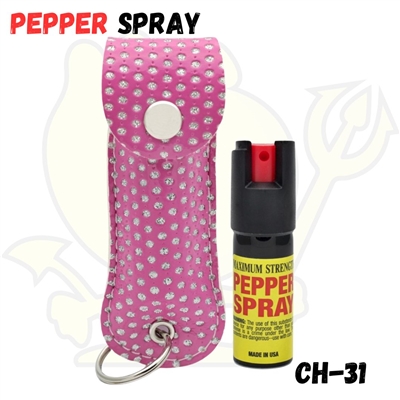 CHEETAH PEPPER SPRAY PINK BLING