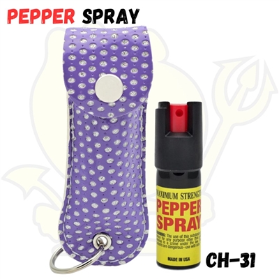 CHEETAH PEPPER SPRAY PURPLE BLING