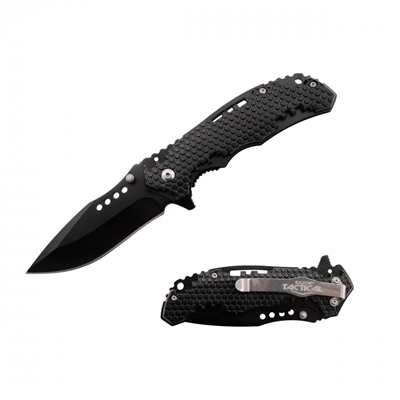 AO248 7090BK HONEY COMB / BLACK BLADE ASSISTED OPEN KNIFE