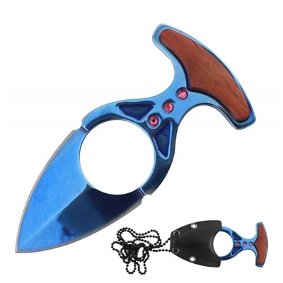 RT-7111BL Blue 3" Neck Knife with Sheath