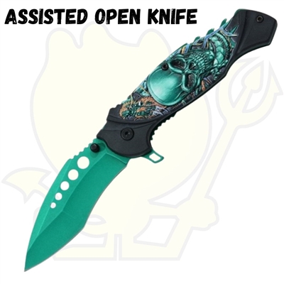 7139GN 4.5" SPRING ASSIST POCKET KNIFE