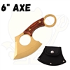 FB120 7103GD GOLD AXE 6" OVERALL PAKKA WOOD HANDLE