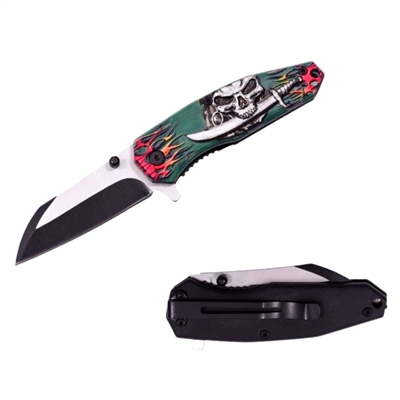 AO132 7132GN Spring Assisted Knife