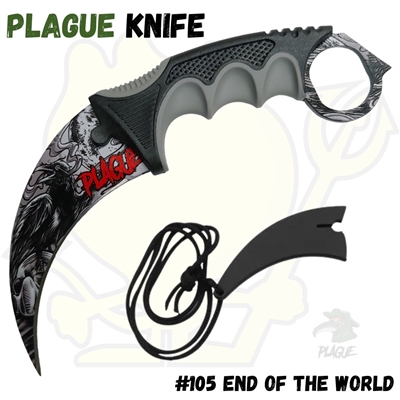SD00175bk Plague Karambit Knife