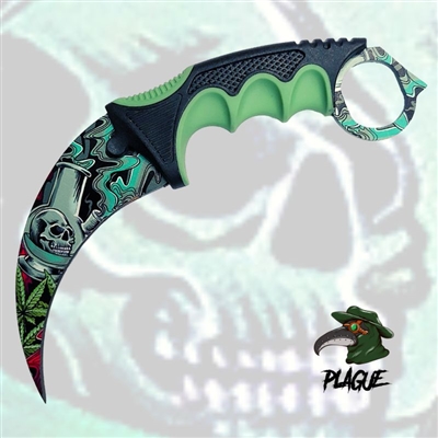 SD00175LGw Plague Karambit Knife