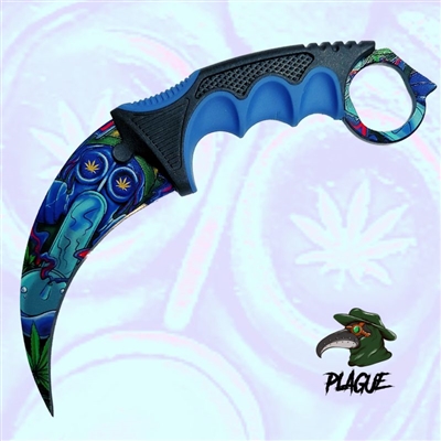 SD00175BLw Plague Karambit Knife