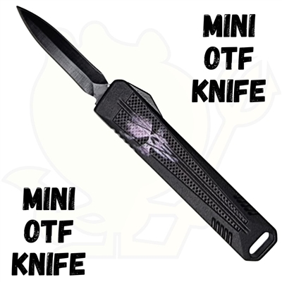 Black Skull Mini OTF Knife