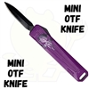 Purple Skull Mini OTF Knife