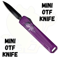 Purple Skull Mini OTF Knife