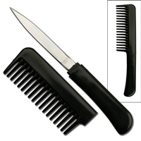 HK219 229A Black Comb with Hidden Knife