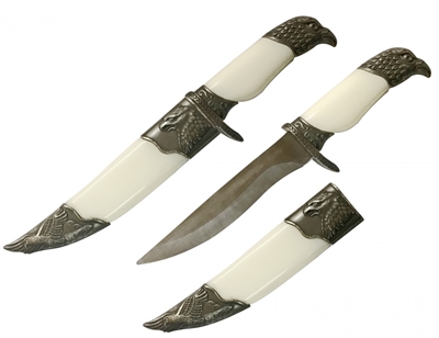 T2542EG
8.3" Eagle Fantasy Dagger w/white plastic scabbard