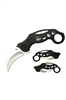 AO246 2734BK 7.5" Karambit Folding Knife w/ Silver Blade & Black Handle