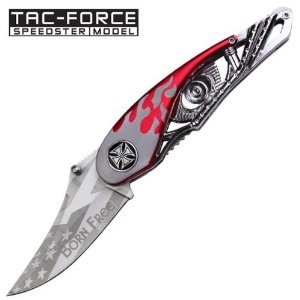 Tac Force TF-593RD Assisted Opening Folding Knife 5-Inch Closed