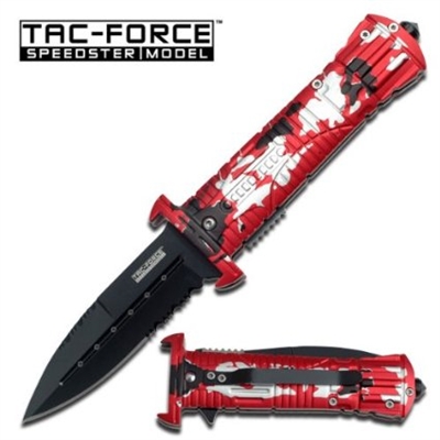 Tac Force TF-789RD Assisted Opening Folding Knife 5-Inch Closed