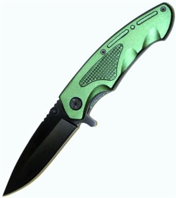 Green Assisted Opening Pocket Knife YC492GN