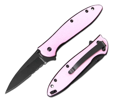 YC2856-PN LIGHT PINK Assisted Opening Knife